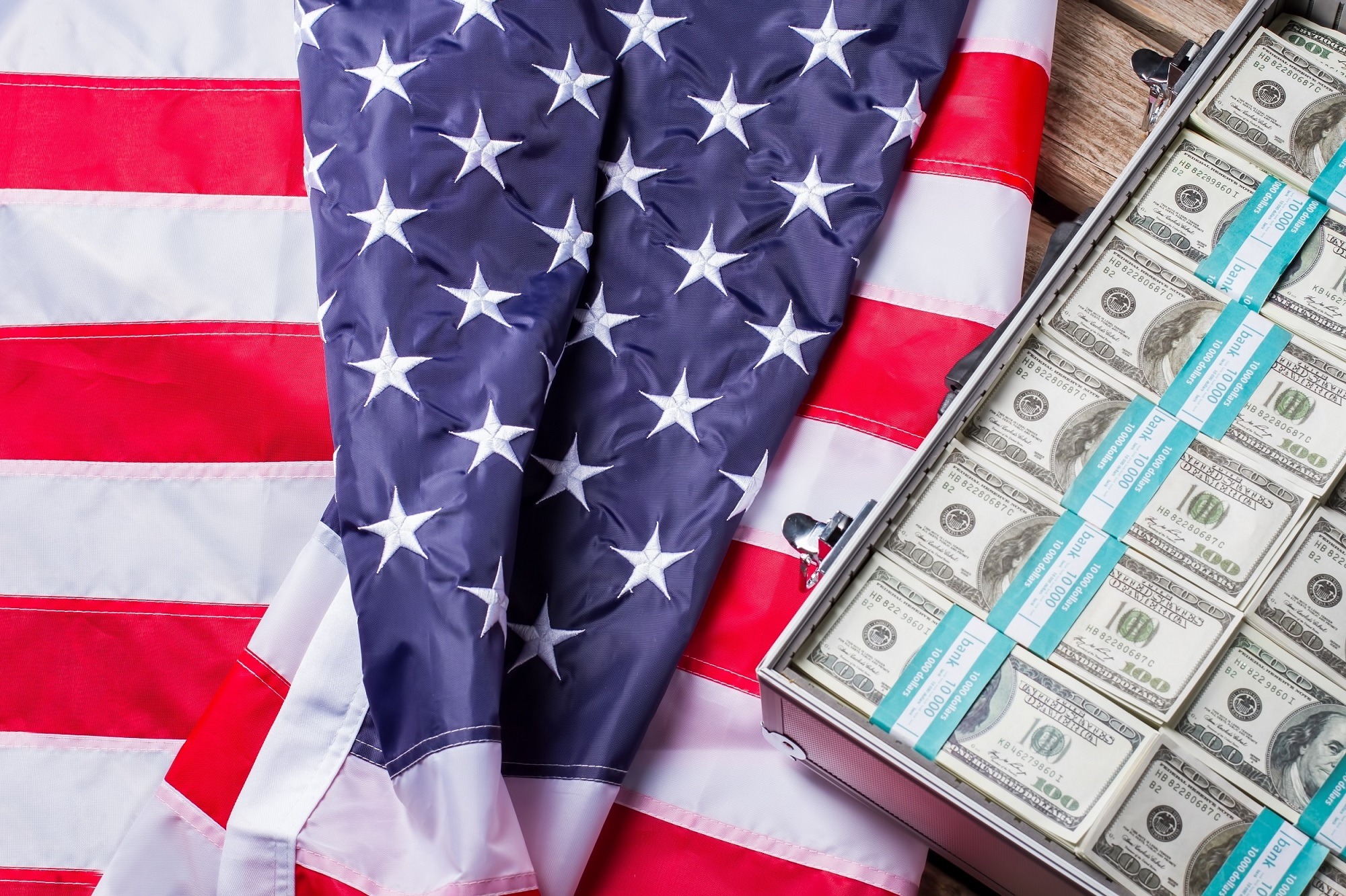 money and American flag