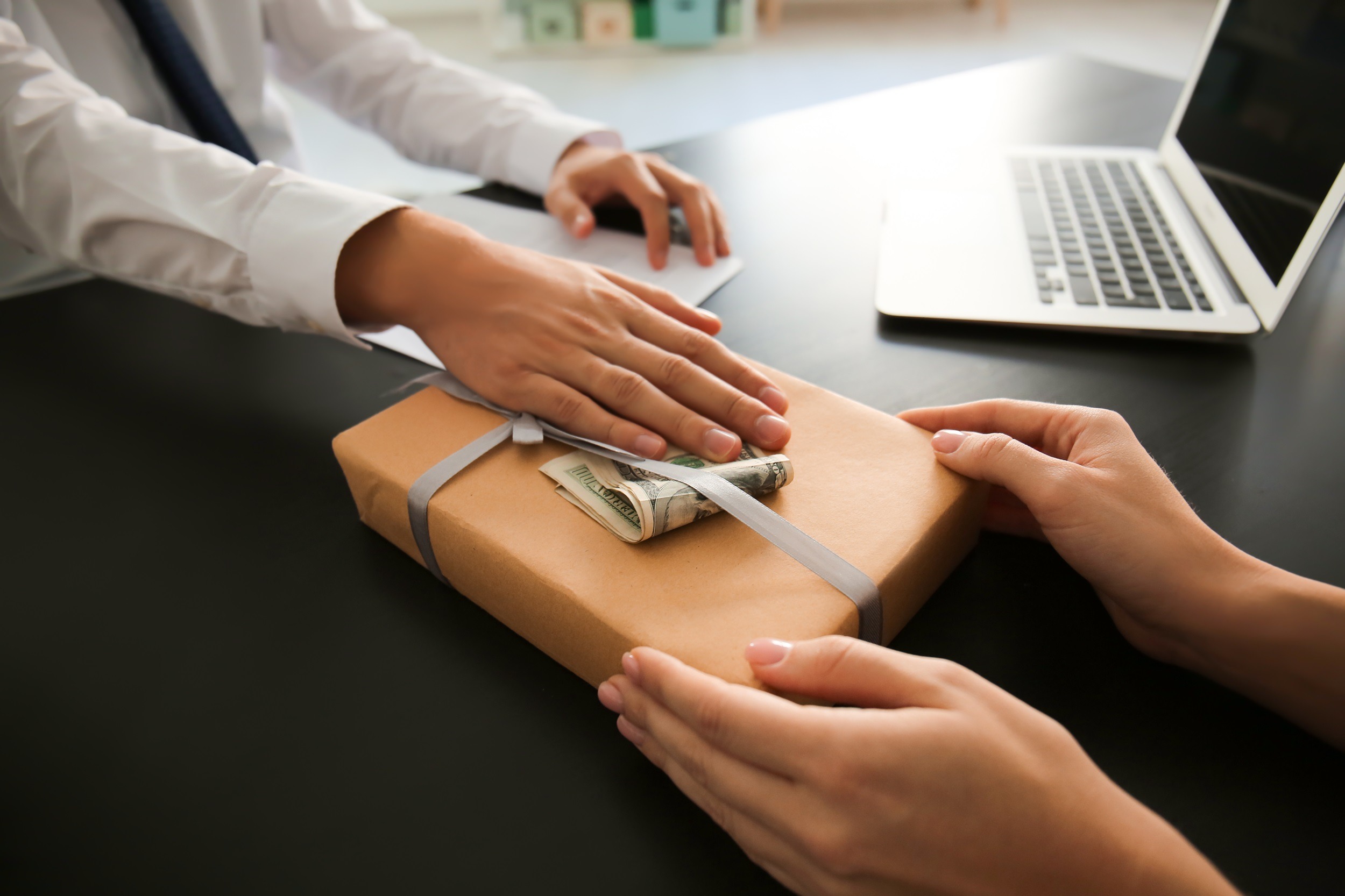 politician receives money and gift